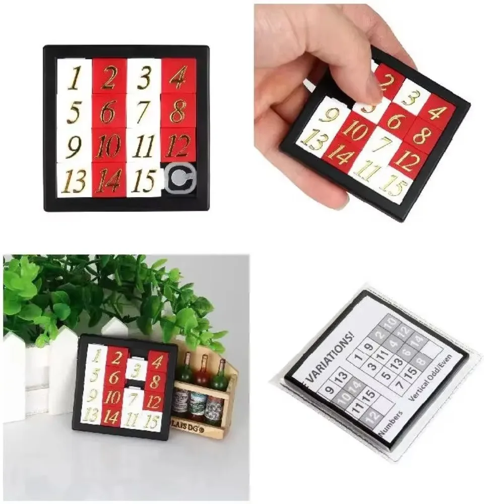 Sliding Puzzle Square Early Education Digital Slide Logic Training Puzzle Game Huarong Road Red Thinking Training Brain Game Toy