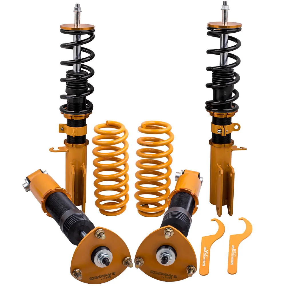 Air Shocks to Coil Spring Coilover Lowering Kit For BMW X5 E53 2000-2006 Strut Assembly Coilovers Shocks Springs For Adj. Height