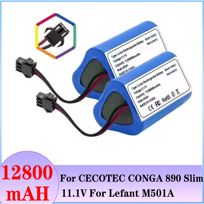 Литиевая батарея 10,8 В 11,1 В для CECOTEC для CONGA Slim 890, аккумулятор для робота-пылесоса влажной уборки, высокое качество