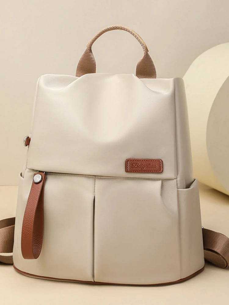large-capacity-ladies-backpack-2026-summer-new-style-travel-school-bag-student-class-bag-soft-handle-waterproof-zipper-closure