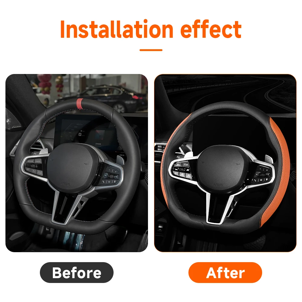 For Geely Monjaro Xingyue L EM-i 2021 2022 2023 2024 2025 2026 D Shape Four Season Breathable Non Slip Car Steering Wheel Cover