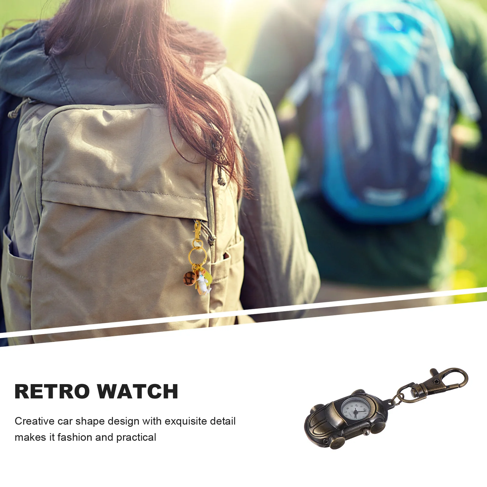1 قطعة ساعة جيب على شكل سيارة تدوم طويلاً، سهلة القراءة، تصميم تفاصيل رائعة، ساعة جيب شعبية بين الناس #1