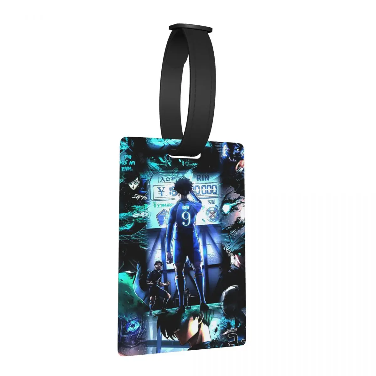 

Rin Itoshi Blue Lock Football Luggage Tags Suitcase Accessories Travel Fashion Baggage Boarding Tag Label Holder ID Name Address