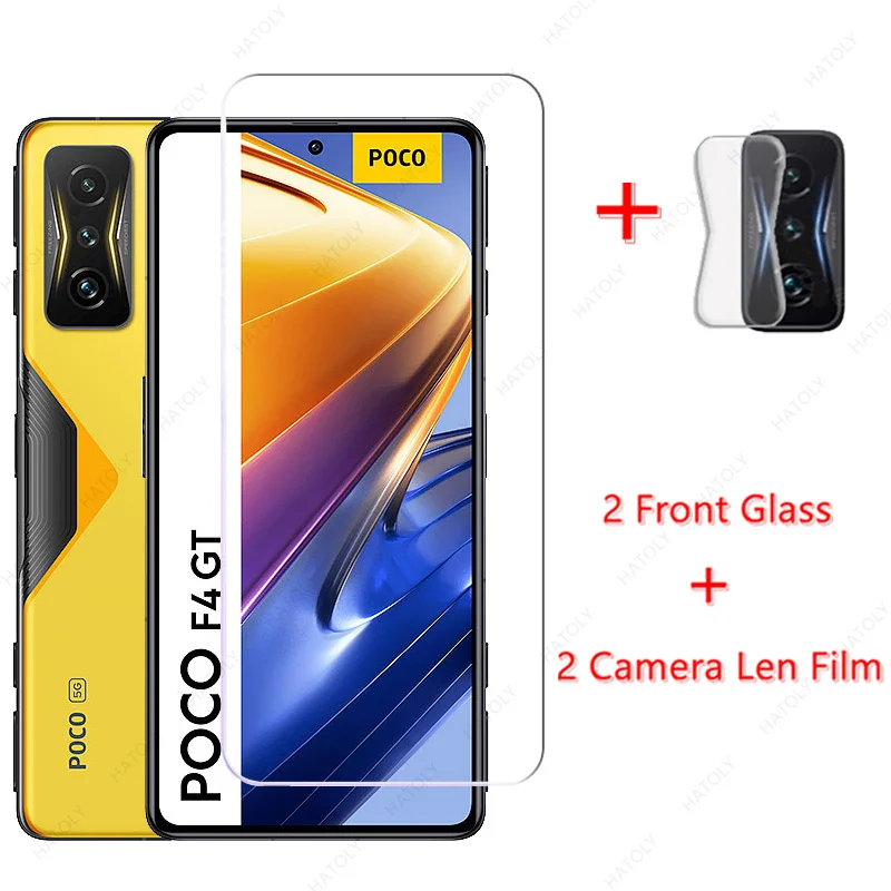 For Xiaomi Poco F4 GT Glass for Xiaomi Poco F4 GT M5s M5 M4 M3 X4 Pro 5G X3 NFC Tempered Glass Screen Protector Camera Len Film