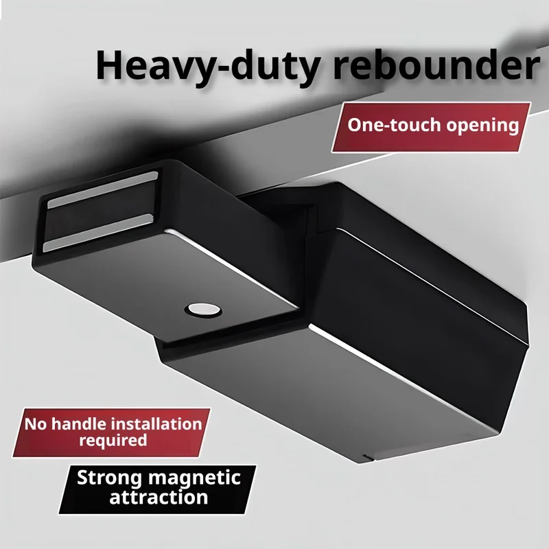 Concealed Spring Driven Door Rebounder, Sturdy Hidden Latch, Push Activated Automatic Pop-Up Release for Home Cupboard Closet