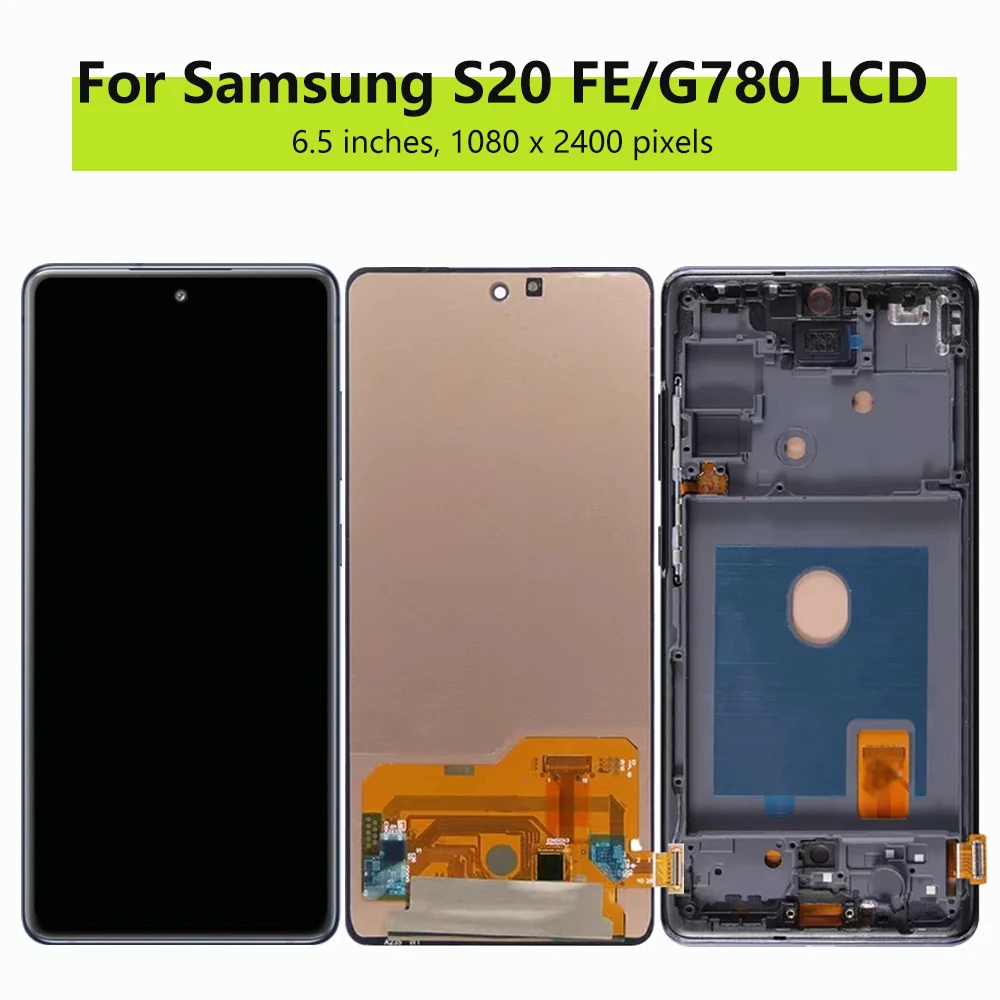 S20FE G780 Super AMOLED Display Screen For Samsung Galaxy  S20FE G780F G780F/DSM G780 LCD Display with Touch Screen Digitizer