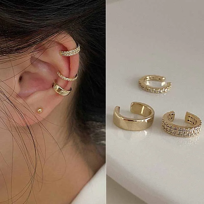 Piercings Clip Women Earrings Cartilage Zircon Ear Cuff