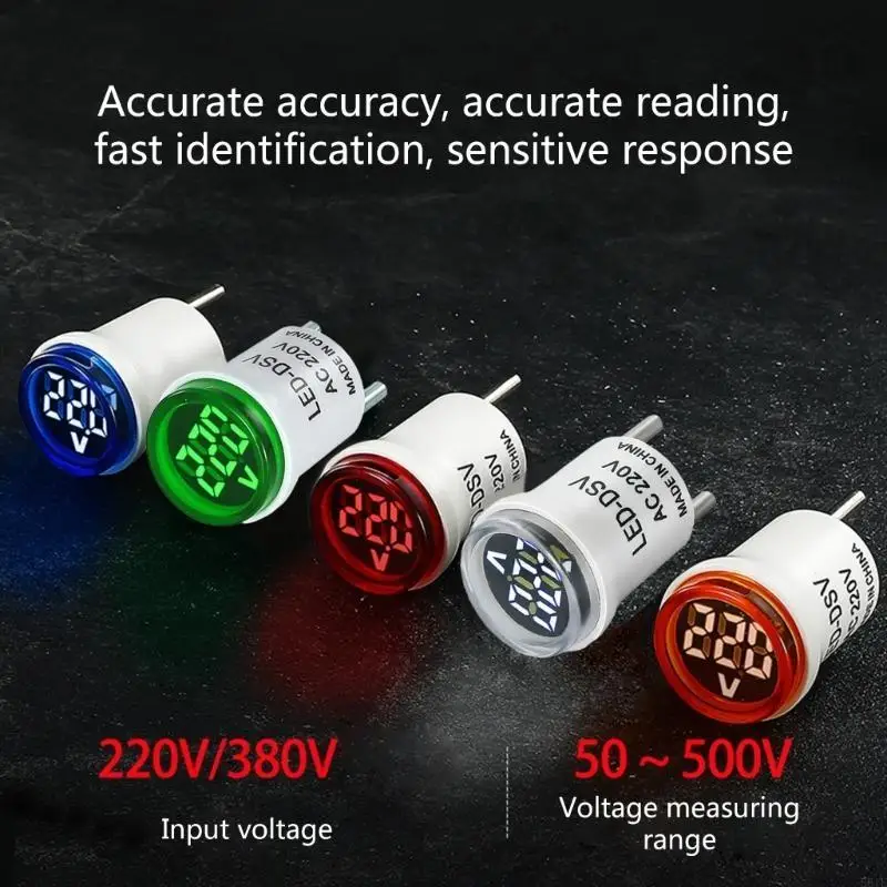 581E LED Digital Display Meter AC220V Voltmeter Tester EU Plug Monitors 50-500V Measuring Instrument