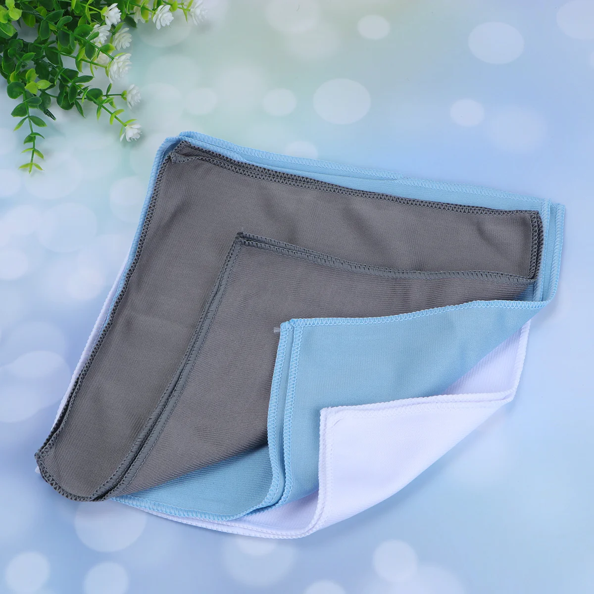 

6pcs Microfiber Cleaning Cloth For Wine Glass Polishing Drying Towel Window Stainless Steel Jewelry Streak Free Lint Free