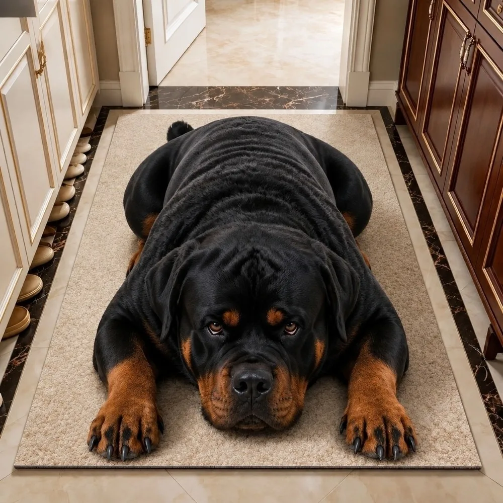 Animal Patterns Optical Illusion Doormat Lifelike Multiple Sizes Bedside Rug Durable Abrasion-resistant Bedroom Floor Mat