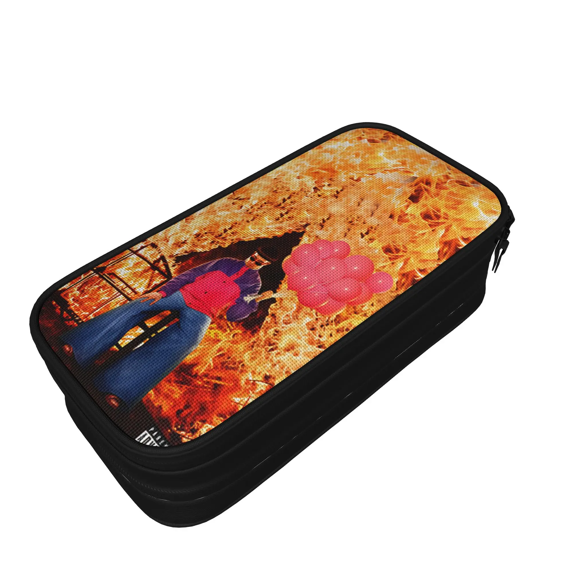 oliver tree life goes on Pencil Case Portable Pencil Bag Kids Double Layer Vintage Back To School Pencil Cases Design Stationery
