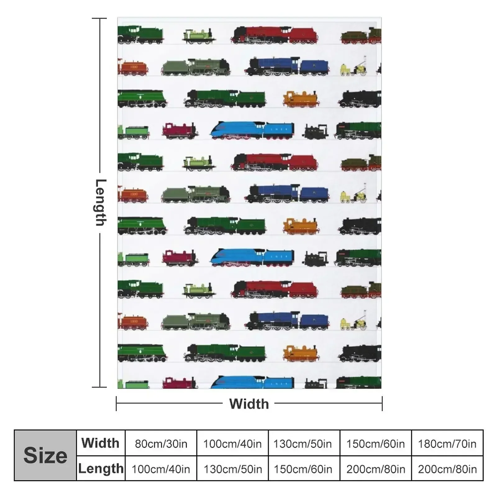 Iconic British Steam Trains Throw Blanket Shaggy For Decorative Sofa Baby Bed covers christmas decoration Hair Blankets