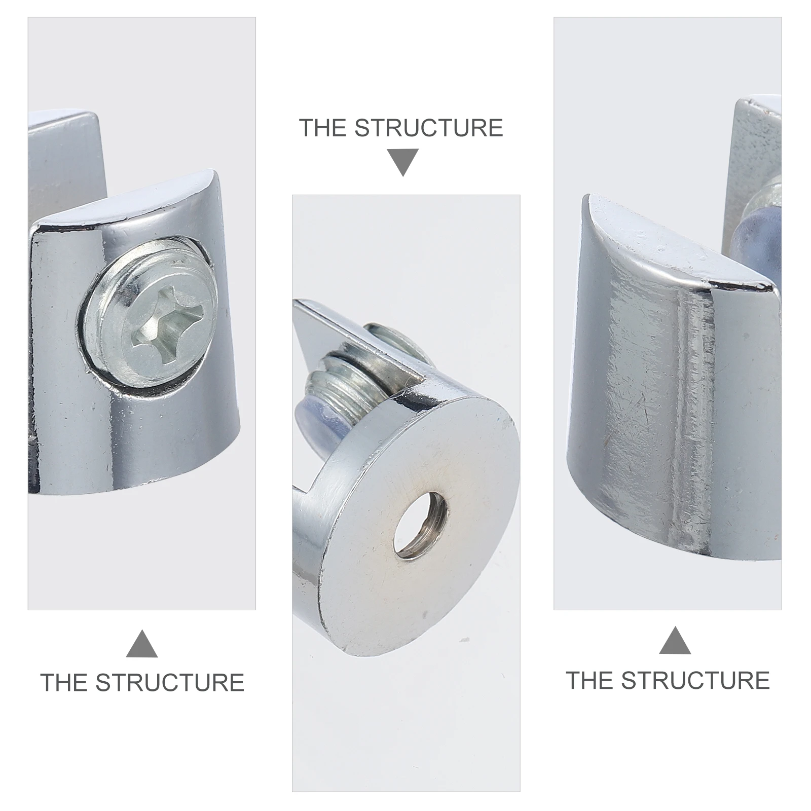 

10 pcs Glass Clip Zinc Alloy Wall Mount Heavy Duty Mirror Bracket Bathroom Hardware Picture Frame Holder Shelves