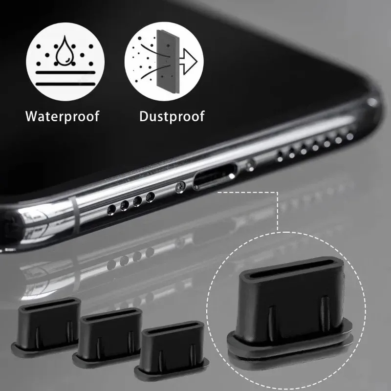 35-1PCS Silicone Dust Plugs for Type C/iOS/USB Charging Port Protector Stopper Cap Cover for iPhone 15 Pro Max Samsung Xiaomi view 2