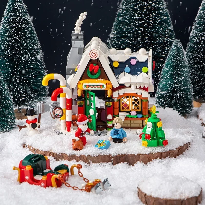 37 Styles Street View Series Blocks Christmas Halloween Izakaya Shaved Ice Shop Takoyaki Shop Coffee Shop Panda Tea House Model