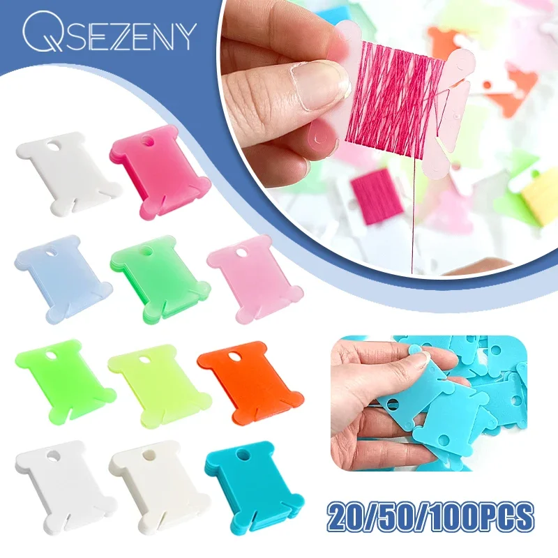 20/50/100PCS Embroidery Floss Thread Holder Organizer Plastic Bobbins Spool DIY Craft Cross Stitch Tools Sewing Accessories