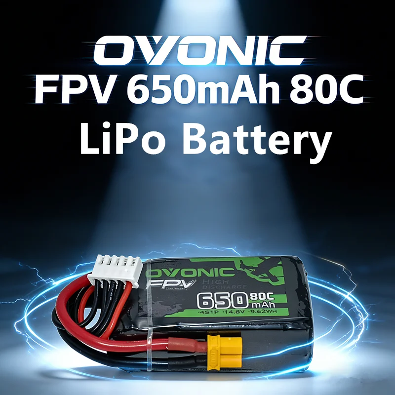Original 80C 650mAh 14,8V LiPo-Akku für RC-Helikopter Quadcopter FPV Racing Drohnenteile 4S-Akku mit XT30-Stecker