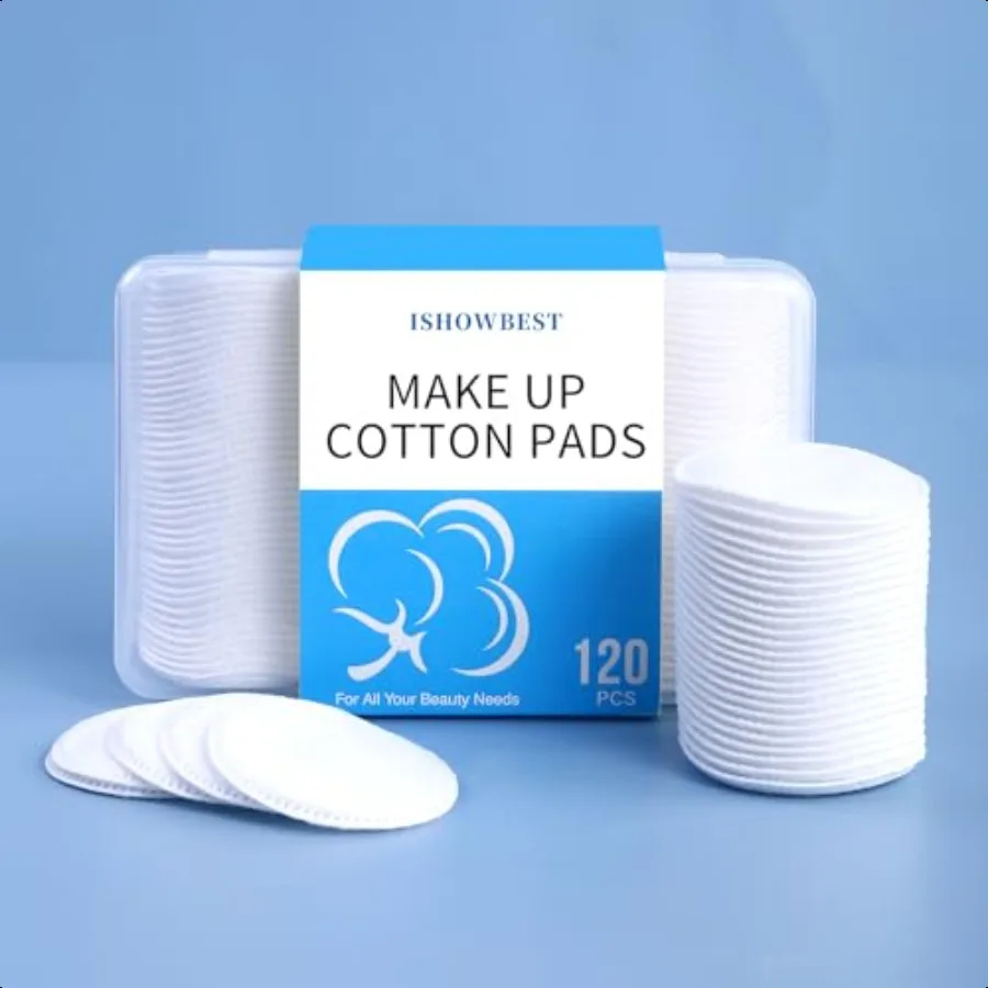 Round Cotton Pads for Face 120 Count Boxed Makeup Remover Cotton Pad 100 Pure Natural Facial Cleansing Round Pads Hypoallergeni