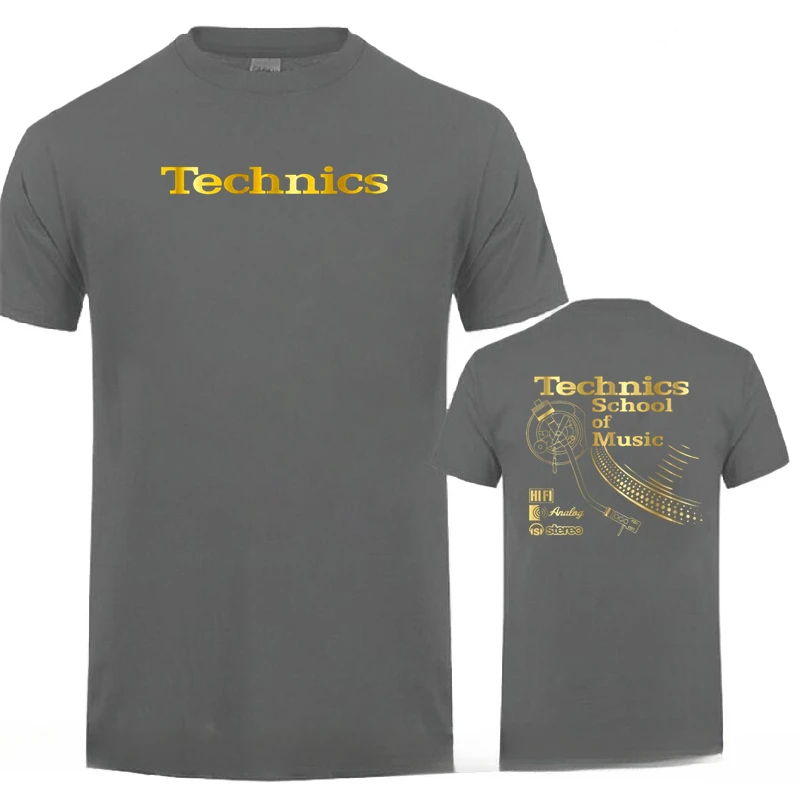 Vintage DJ-Shirt Long Play T-Shirt Technics School of Music T-Shirt Herren Retro DJ Musik T-Shirt Bestseller Mode Top Tee Shirt – Detail 10