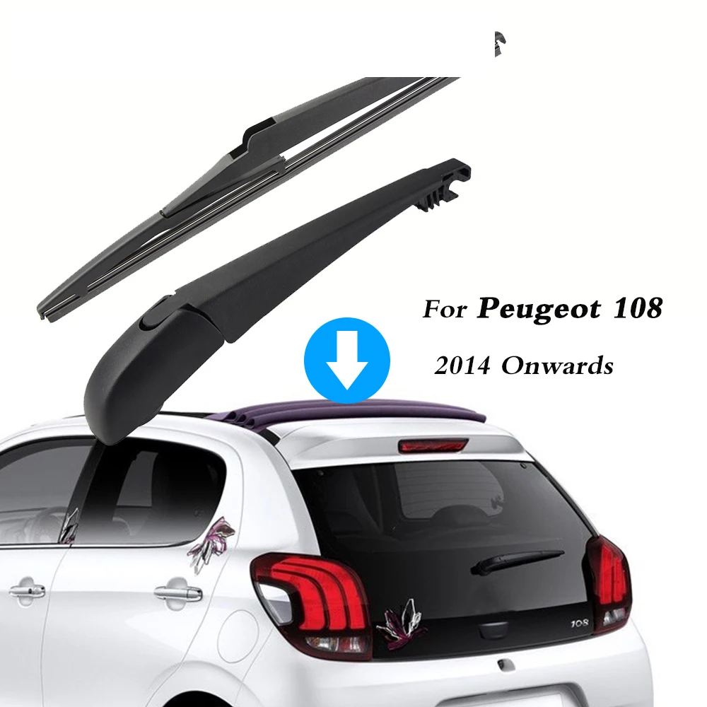 車のリアワイパーブレードブレードバックフロントガラスワイパーアームプジョー 108 ハッチバック (2014 以降) 305 ミリメートル自動車スタイリング