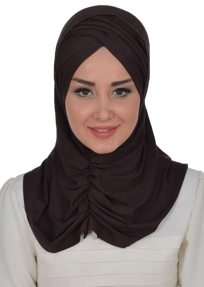 Ensemble d'écharpe en os peigné, café