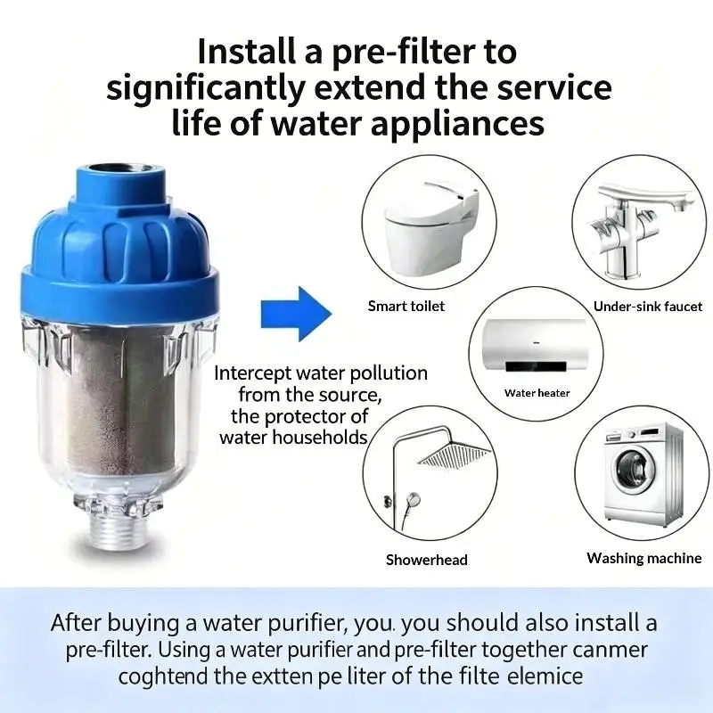 Stainless Steel Household Electric Water Heater Pre-filter Water Purifier Washing Machine Faucet Shower Anti-scaling Filter