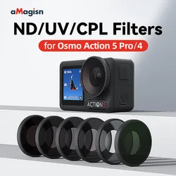 aMagisn Waterproof CPL UV ND8 ND16 ND32 ND64 Filter Protective Filter Lens Sports Camera Accessory for DJI Osmo Action 5pro 4