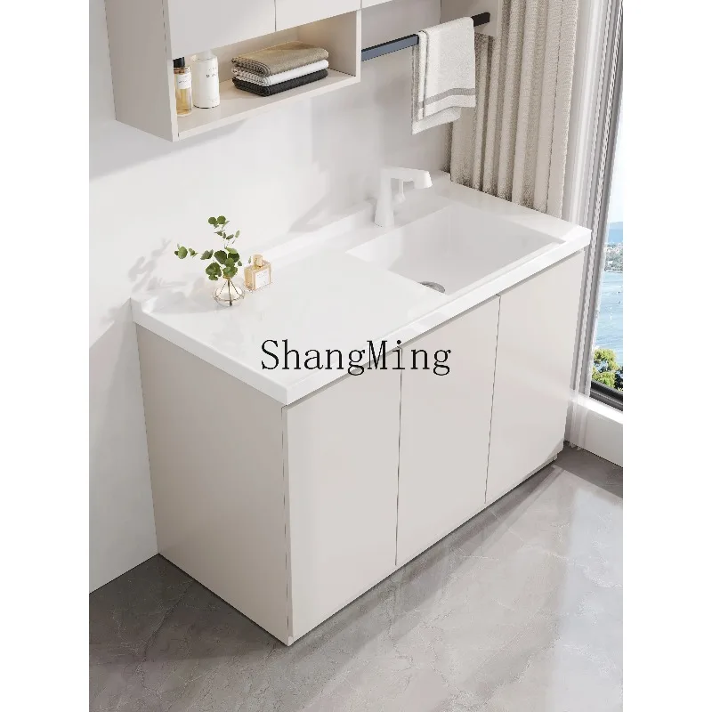 CL  laundry cabinet basin  laundry pool balcony household without rubbing board single cabinet quartz stone