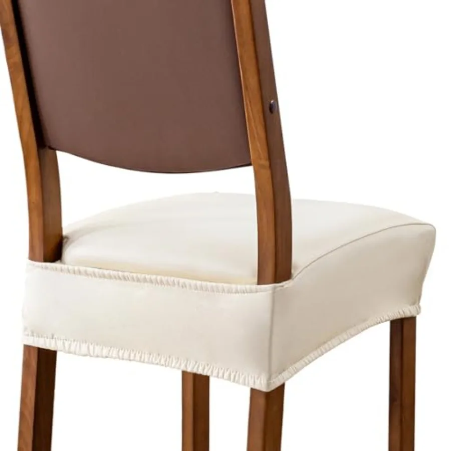 

Водонепроницаемые чехлы для стульев в столовую, комплект из 6 штук, из искусственной кожи, съемные, моющиеся