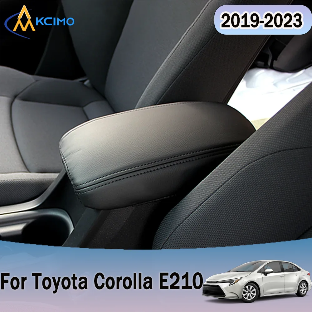 

For Toyota Corolla E210 2019 2020 2021 2022 2023 Auto Central Control Armrest Box Cover Faux Leather Pad Anti-Scratch