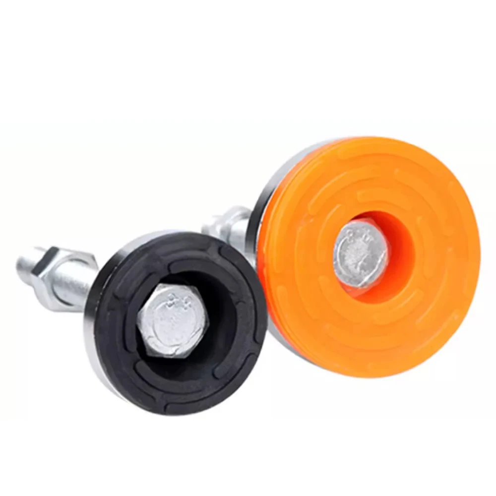 1-4Pcs Heavy-Duty Adjustable Foot Screw Steel Base Dia 60mm 80mm Rubber Bottom M10 M12 M14 M16 Furniture Leveling Feet Pad