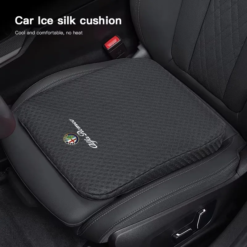 Housses de siège de voiture en soie glacée, coussin augmentant la hauteur, pour Alfa Romeo Giulietta
