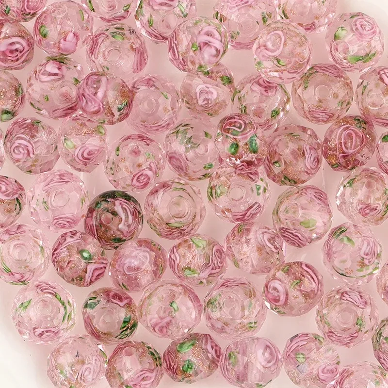 ZW60 5pcs European Colorful Lampwork Glass Bead Murano Plastic Aolly Charm For Girl DIY Bracelets Bangles Women Jewelry Dropship