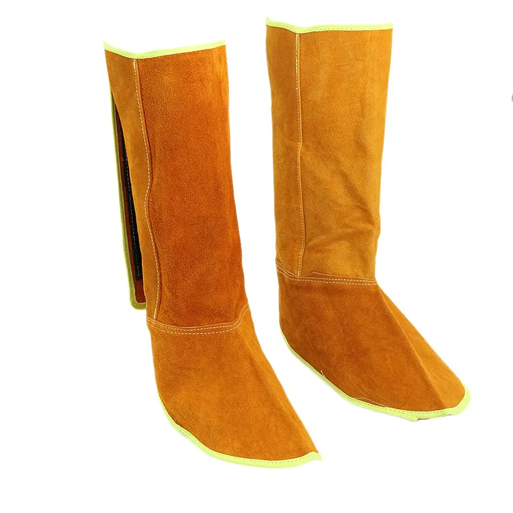 Par de capas de proteção para soldagem de couro forrado de proteção