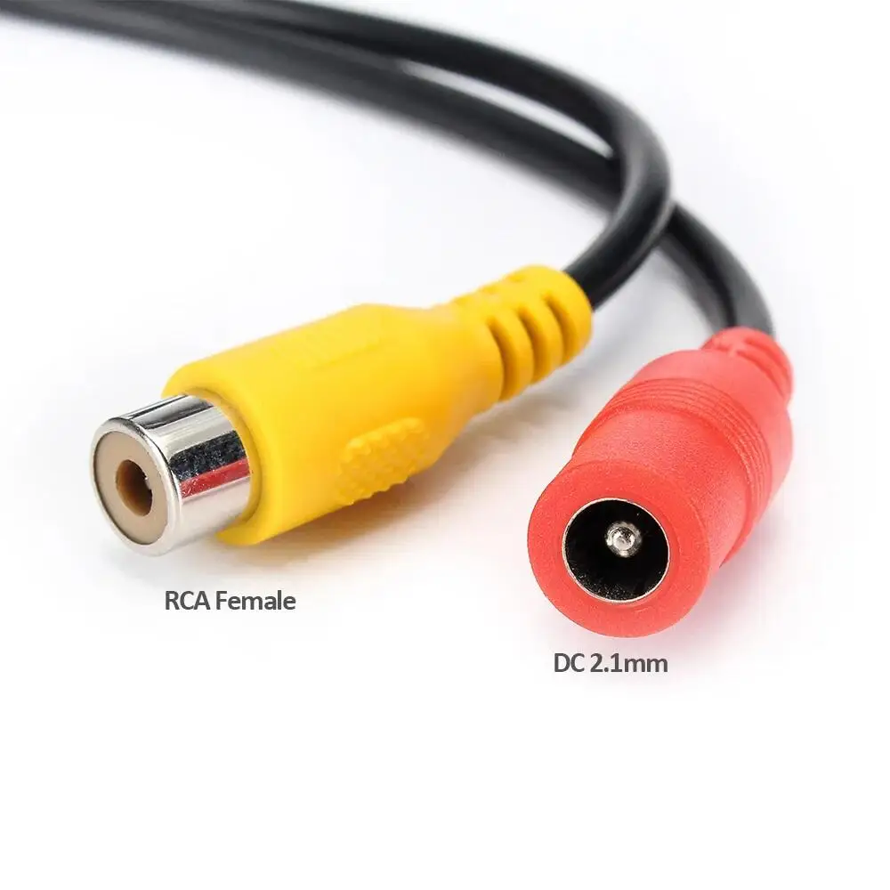 IPoster-Aviation Head 4Pin Male to RCA/DC Female 4 Pin to RCA Adapter, Extension Cable for CCTV Monitor, Car Rear Backup Camera