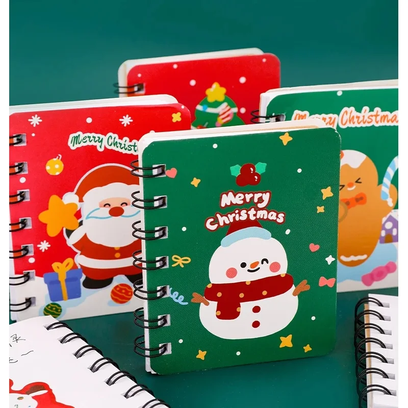Cute Christmas Spiral Notebook  Memo Student Book Ideal Christmas Gift for Kindergarten Children Practical Award