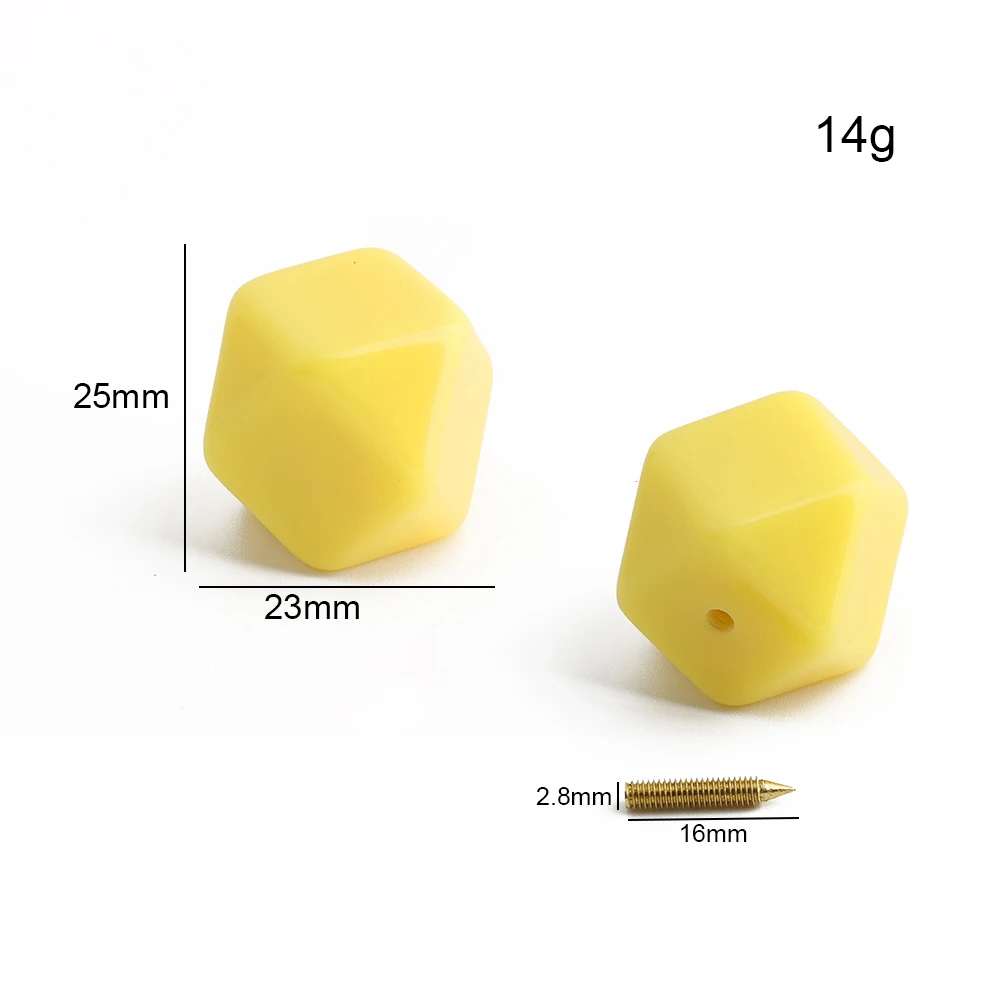 10/20/50PCS 25x23mm Plastic Octagonal Wood Spacer Beads For Handbag Bag Handle Purse Frame Bracelet Faceted Beads Accessories image 3