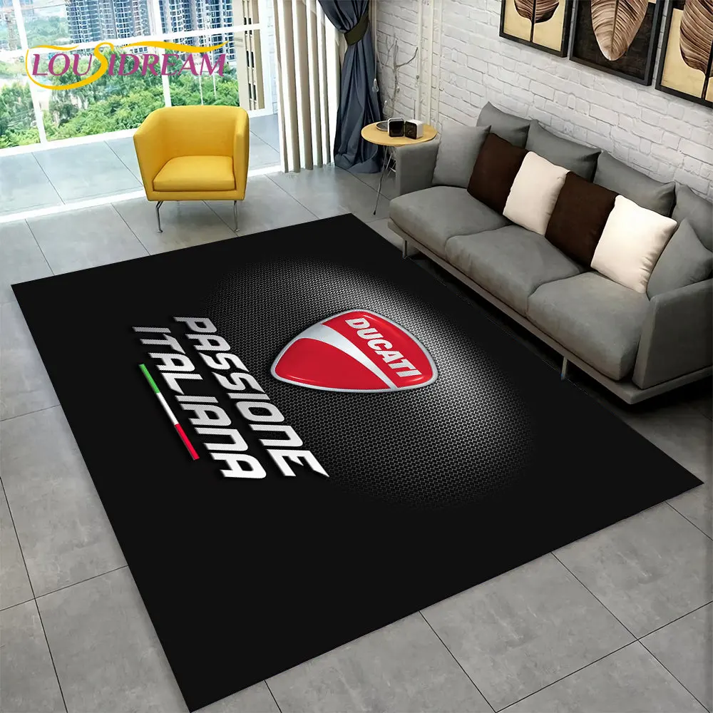 3D D-Ducati Pattern Area Rug Large,Carpet Rug for Living Room Bedroom Sofa Doormat Kitchen Decor,Kid Game Non-slip Floor Pad Mat - view 4