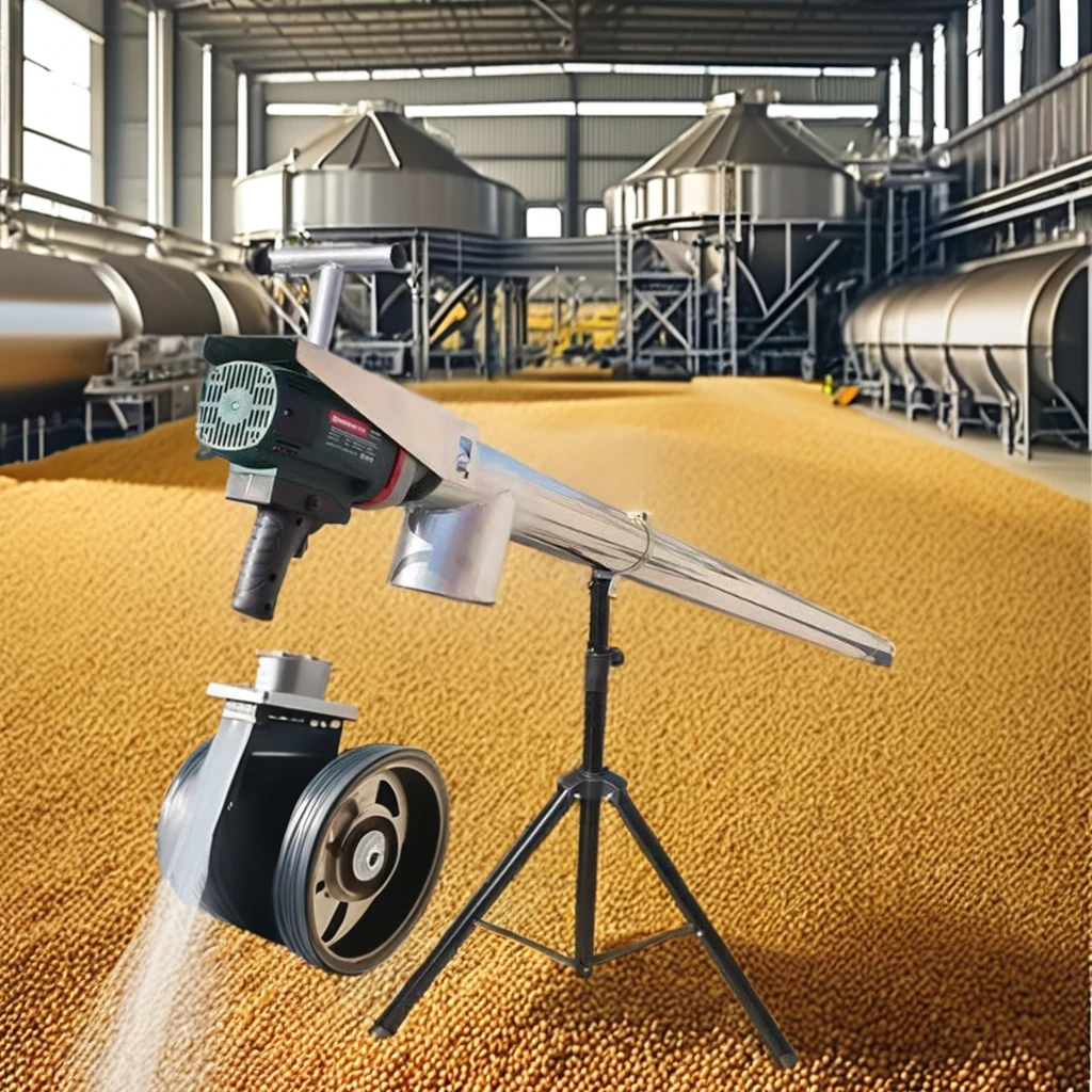 Portable Moveable Auger Farm Feeder Hose Grain Screw Conveyor Hand Drill Grain Suction Machine Rice Home Use New Motor Engine