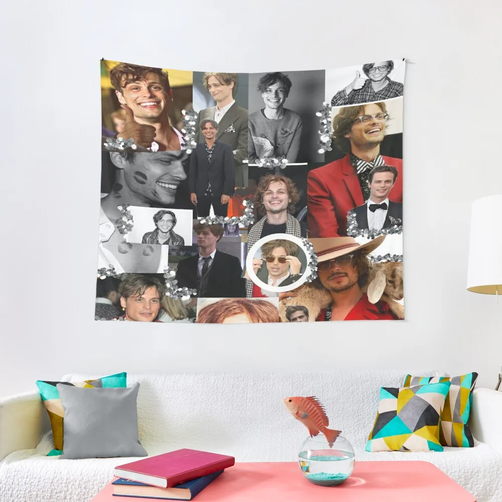 Matthew Gray Gubler Collage Tapestry Decoration Room Tapestry For Bedroom