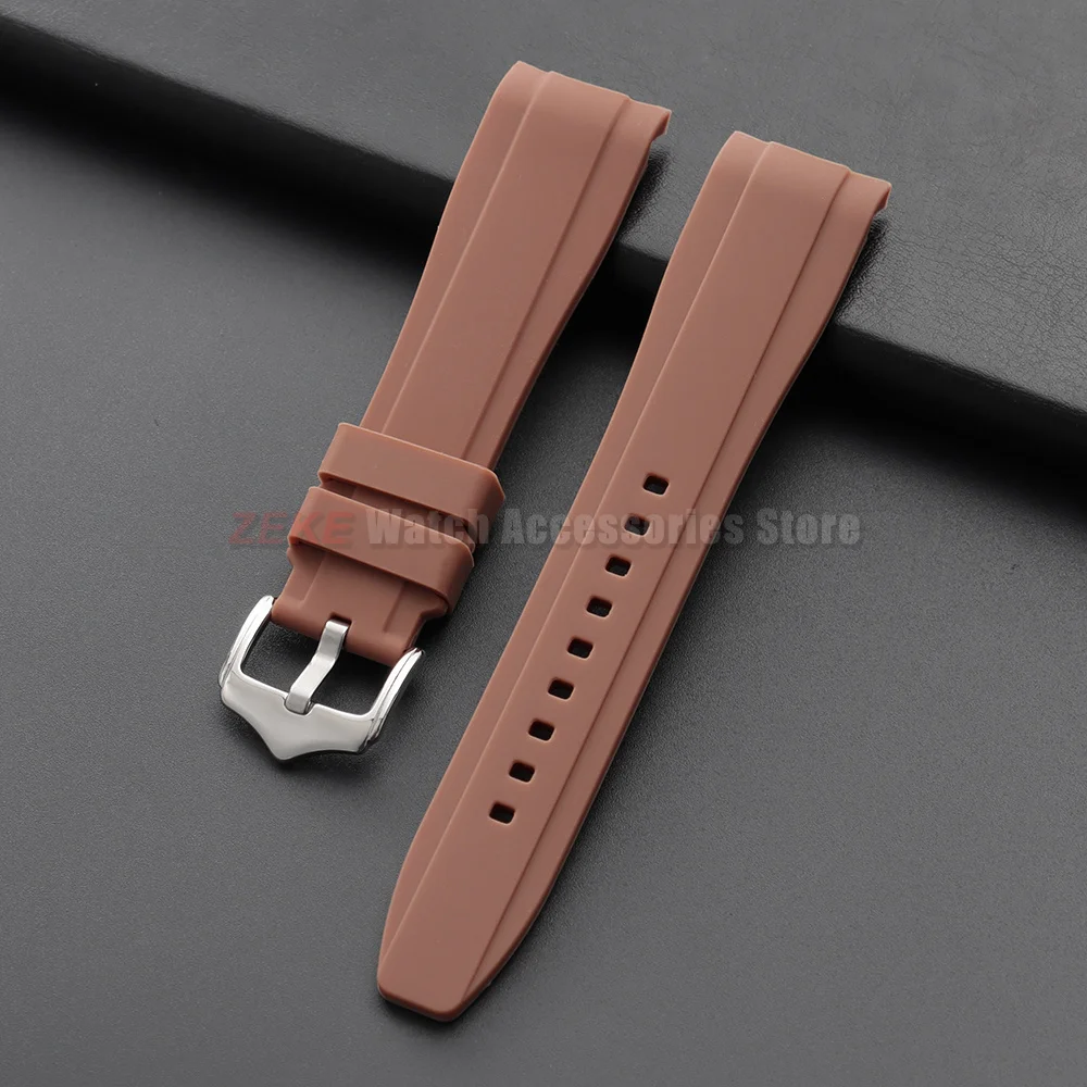 20mm 22mm Gummiarmband für Rolex Gebogenes Silikon-Uhrenarmband für Swatch Universelles Sportliches Wasserdichtes Armband für Männer und Frauen – Detail 11