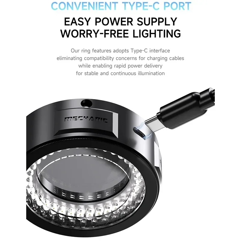 Mechanic LS5 LS6 Microscope Ring Light Source Ring Lamp for Stereo Microscope Camera Using 84 LED Highlights Light Source