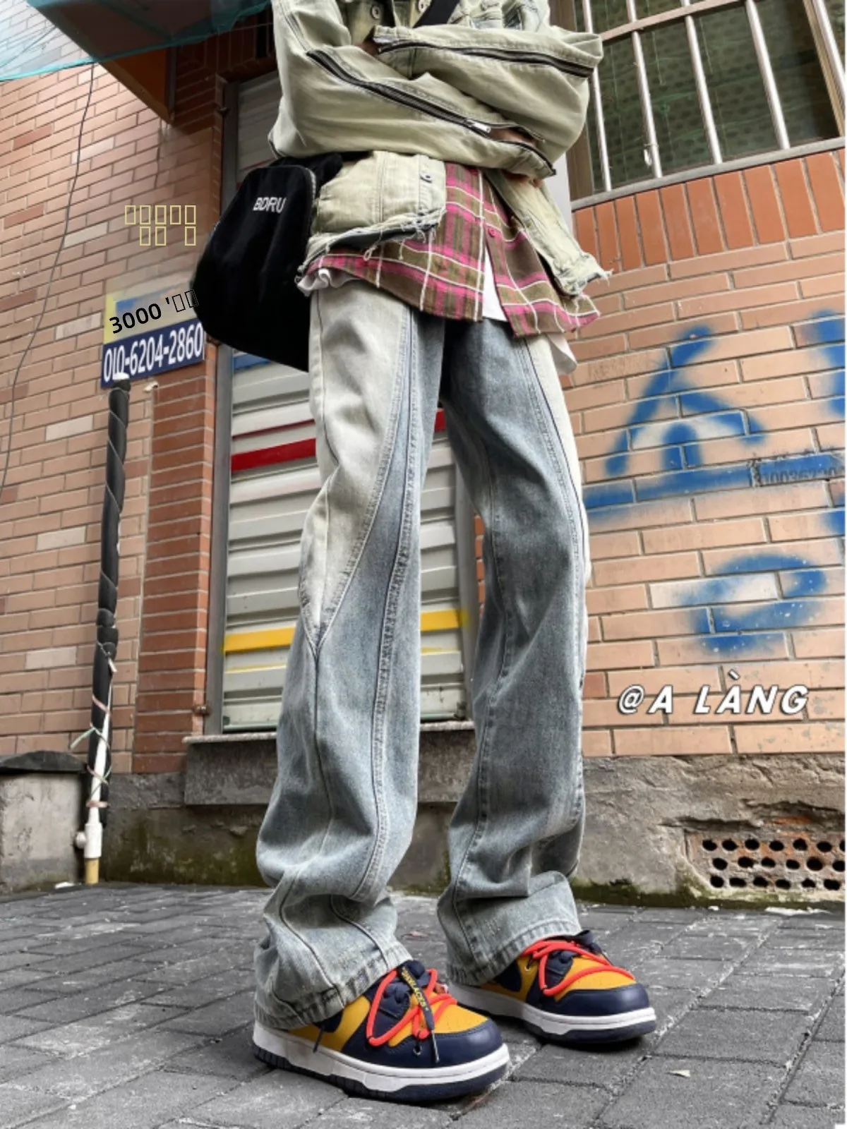 

Мужские джинсы American Sle в стиле ретро, прямые, зауженные, в уличном стиле, модные, узкие, с эффектом лифтинга