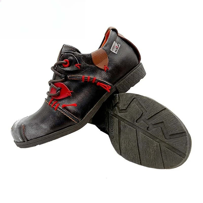 Y2K Vintage Women Hand‑Stitched Hollow‑Out Sneakers, Lace‑Up Cut‑Out Leather Casual Shoes Ins‑Style Retro Daily Street Footwear