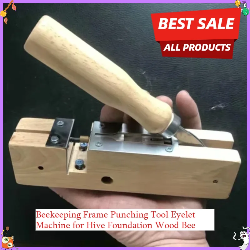Beekeeping Frame Punching Tool Eyelet Machine for Hive Foundation Wood Bee