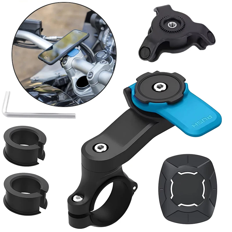 Bike Phone Holder, Motorcycle Mount - Motorcycle Phone Holder, Handlebar Cell Phone Clamp, E-Bike Scooter Phone Clip image 6
