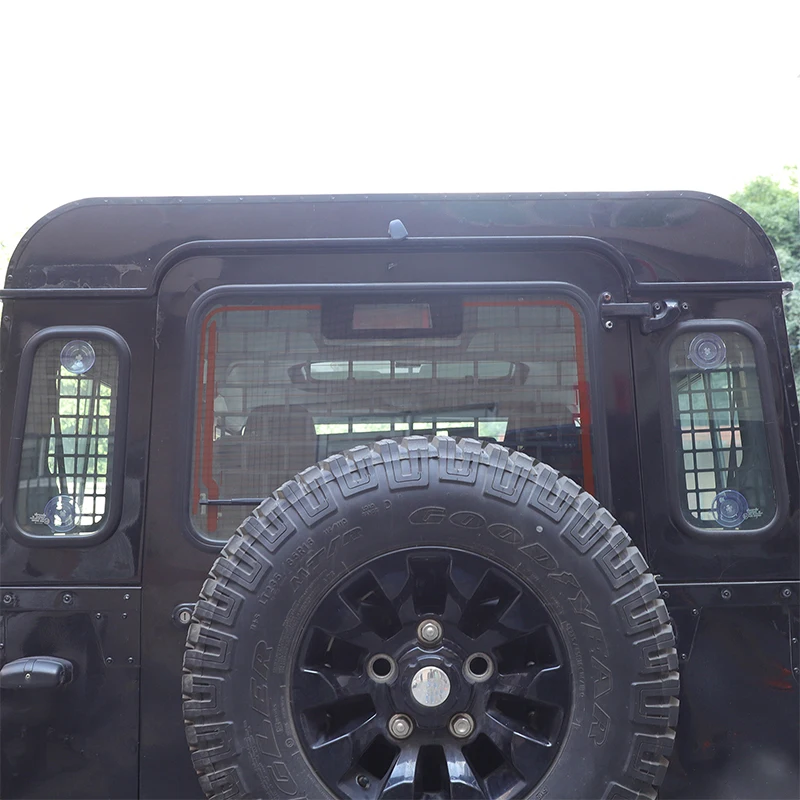 Pour Land Rover Defender 2004-2018 en alliage d'aluminium coffre de voiture hayon petite fenêtre verre sac suspendu plaque suspendue accessoires de voiture