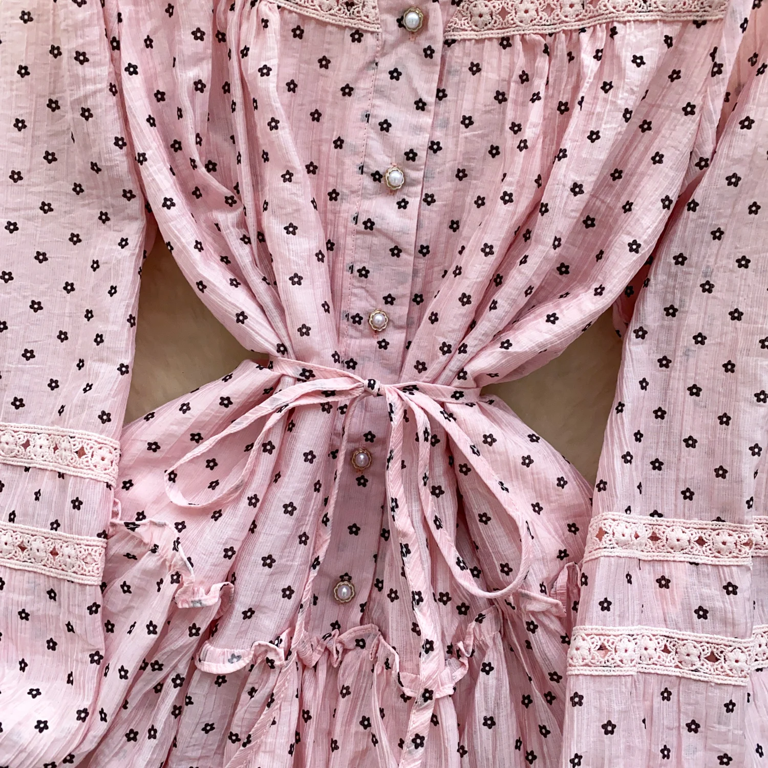 Mini abito vintage chic con scollo a V increspato a pois sottile elegante fata moda coreana Boho abbigliamento donna