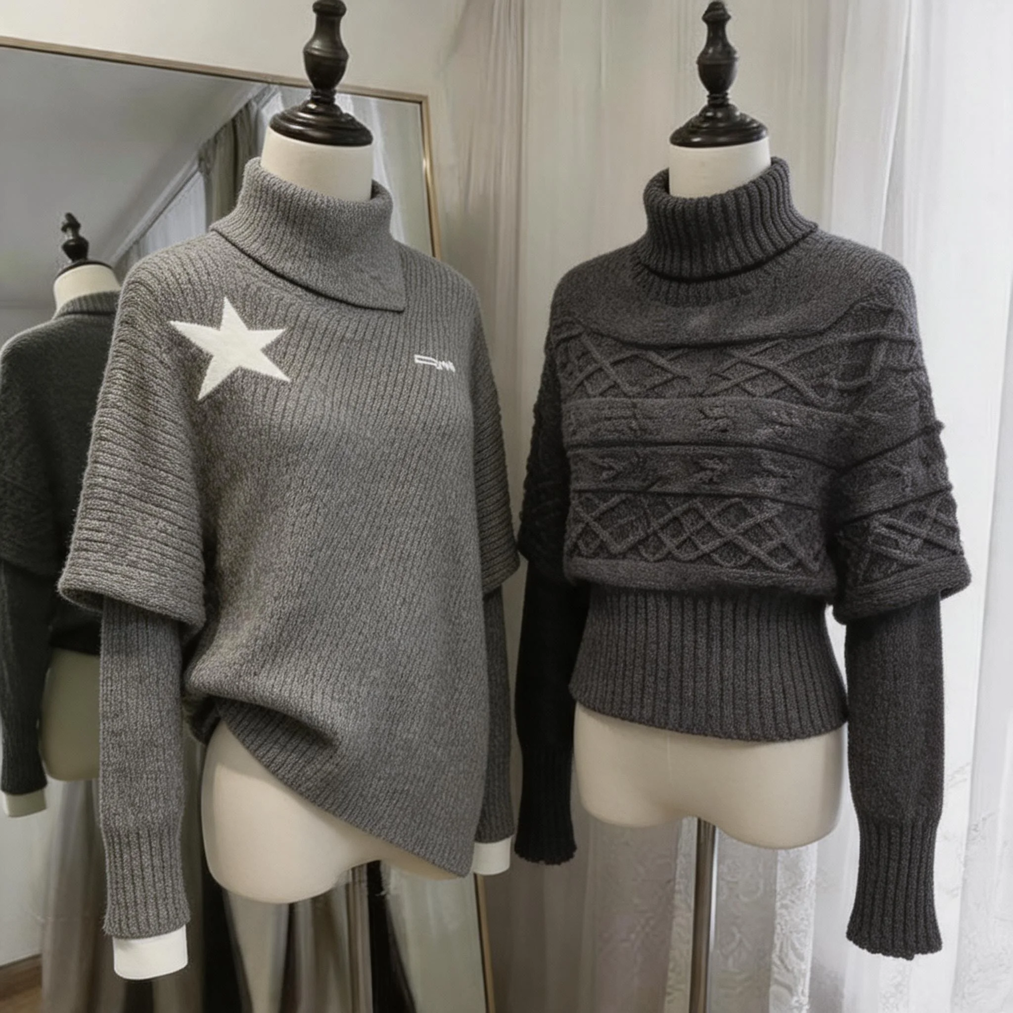 Damen Vintage Subkultur Strickpullover Herbst Winter Y2K Coquette Chic Pullover Lässige Streetwear Alltagsmode Strickoberteil