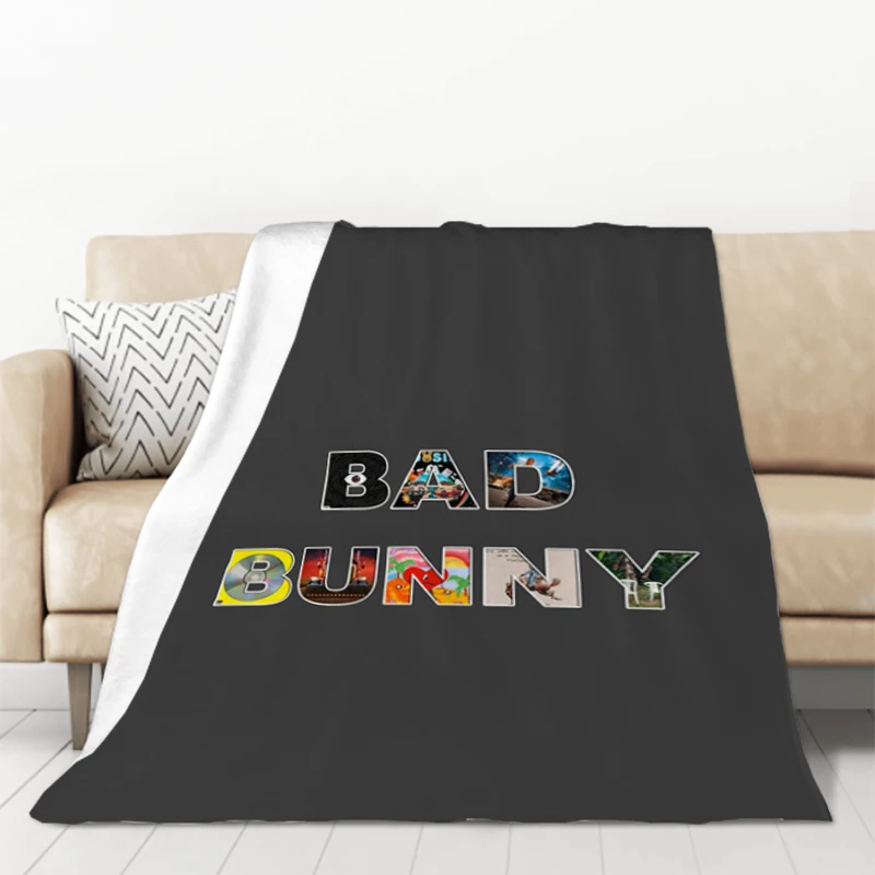 

Bad Bunny Debi Tirar Mas Fotos Album Blanket Fluffy Soft Blankets for Decorative Sofa Microfiber Bedding Portable Camping Throw